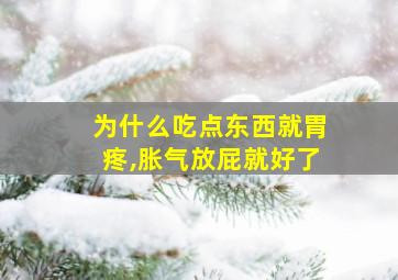 为什么吃点东西就胃疼,胀气放屁就好了