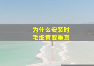 为什么安装时毛细管要垂直