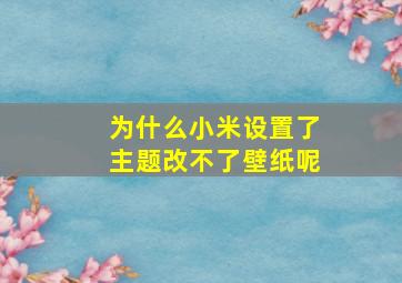 为什么小米设置了主题改不了壁纸呢