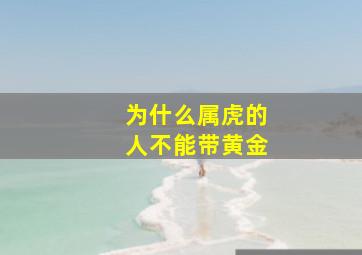 为什么属虎的人不能带黄金