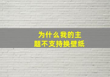 为什么我的主题不支持换壁纸