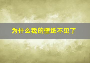 为什么我的壁纸不见了