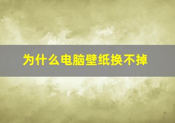 为什么电脑壁纸换不掉