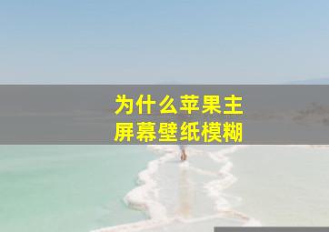 为什么苹果主屏幕壁纸模糊