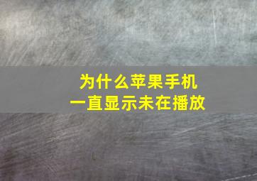 为什么苹果手机一直显示未在播放