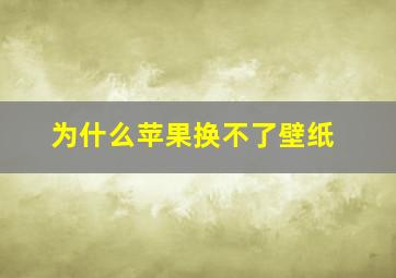 为什么苹果换不了壁纸