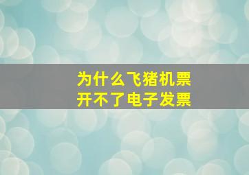 为什么飞猪机票开不了电子发票