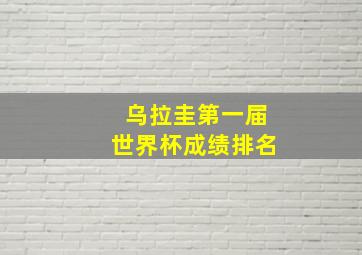 乌拉圭第一届世界杯成绩排名