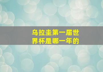 乌拉圭第一届世界杯是哪一年的