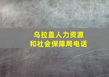 乌拉盖人力资源和社会保障局电话