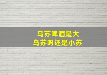 乌苏啤酒是大乌苏吗还是小苏