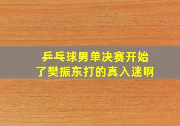 乒乓球男单决赛开始了樊振东打的真入迷啊