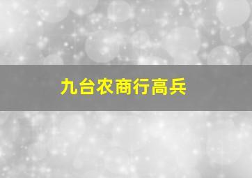 九台农商行高兵