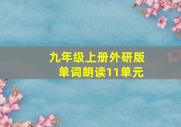 九年级上册外研版单词朗读11单元