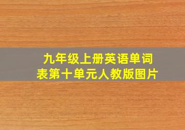 九年级上册英语单词表第十单元人教版图片