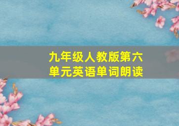 九年级人教版第六单元英语单词朗读