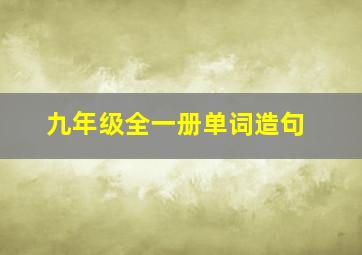 九年级全一册单词造句