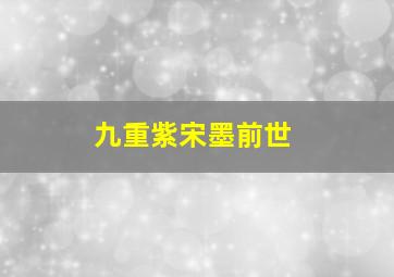 九重紫宋墨前世