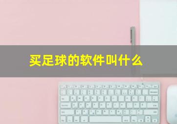 买足球的软件叫什么