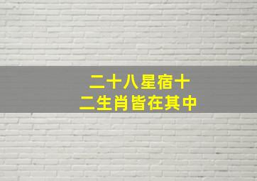 二十八星宿十二生肖皆在其中