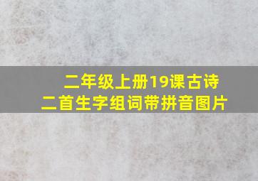 二年级上册19课古诗二首生字组词带拼音图片