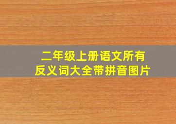 二年级上册语文所有反义词大全带拼音图片