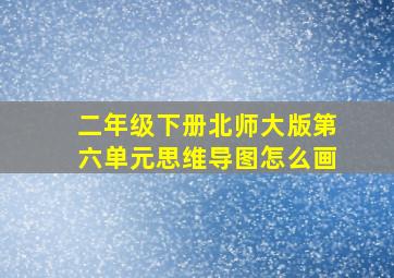 二年级下册北师大版第六单元思维导图怎么画