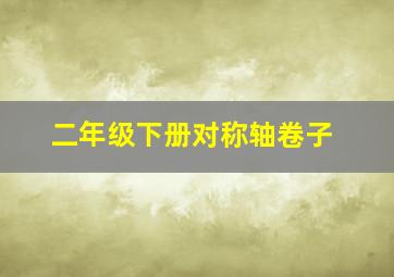 二年级下册对称轴卷子