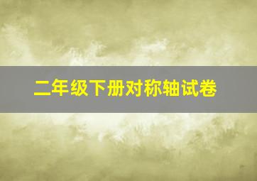 二年级下册对称轴试卷