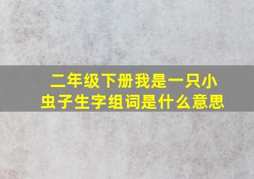 二年级下册我是一只小虫子生字组词是什么意思