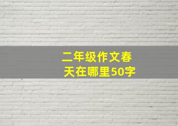 二年级作文春天在哪里50字