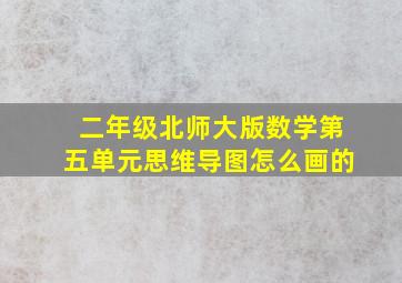 二年级北师大版数学第五单元思维导图怎么画的