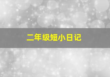 二年级短小日记