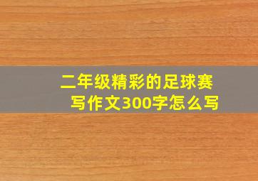 二年级精彩的足球赛写作文300字怎么写