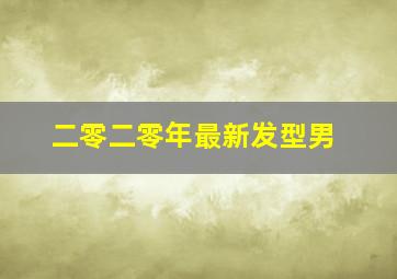 二零二零年最新发型男