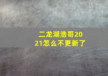 二龙湖浩哥2021怎么不更新了