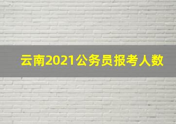 云南2021公务员报考人数