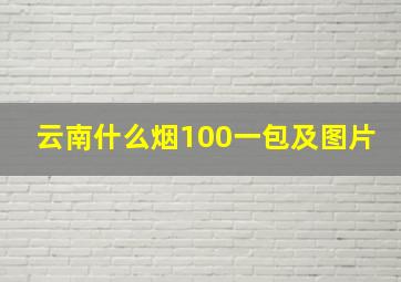 云南什么烟100一包及图片