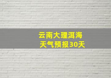 云南大理洱海天气预报30天