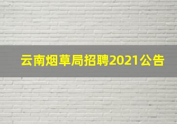 云南烟草局招聘2021公告