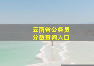 云南省公务员分数查询入口