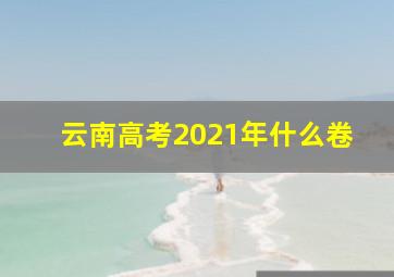 云南高考2021年什么卷