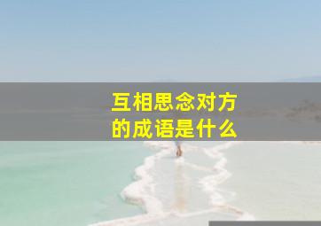 互相思念对方的成语是什么