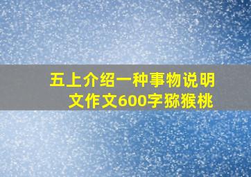 五上介绍一种事物说明文作文600字猕猴桃