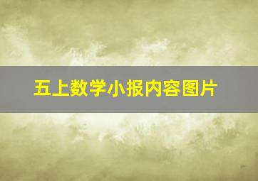 五上数学小报内容图片