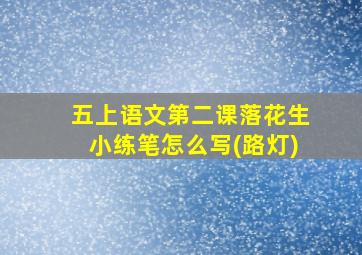 五上语文第二课落花生小练笔怎么写(路灯)