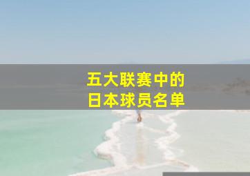 五大联赛中的日本球员名单