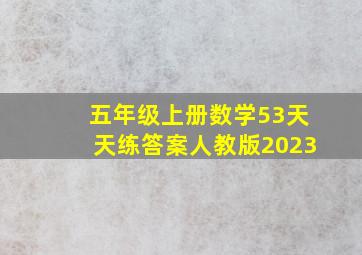 五年级上册数学53天天练答案人教版2023