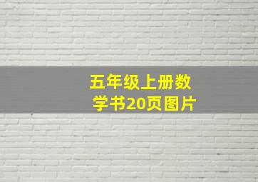 五年级上册数学书20页图片