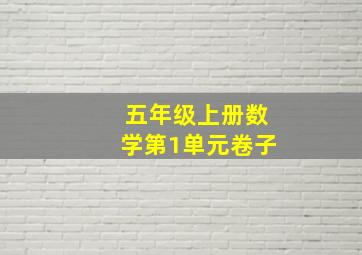 五年级上册数学第1单元卷子